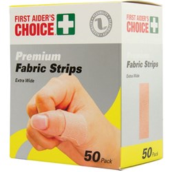 First Aider's Choice Fabric Premium Strips Box of 50