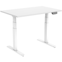 Ergovida Electric Sit-Stand Desk 1500W x 750D x 620-1280mmH White/White