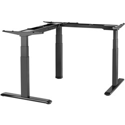 Ergovida Corner Electric Sit-Stand Desk Frame Only 1700/1800W x 700D Black