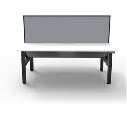 Rapidline Boost+ Back To Back Workstation + Screen 2 Person 1800mmW White/Black