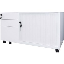Rapidline Mobile Caddy Right Hand Tambour Door 1050W x 500D x 615mmH White