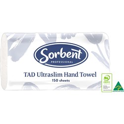 Sorbent Professional TAD Ultraslim Hand Towel 1 Ply 150 Sheets Carton Of 16